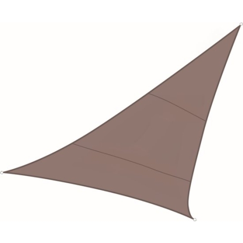 Perel Schaduwdoek, waterafstotend, 5 x 5 x 5 m, 160 g/m², polyester, driehoek, taupe