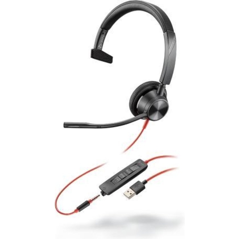 POLY Blackwire 3315 Headset Hoofdband Zwart