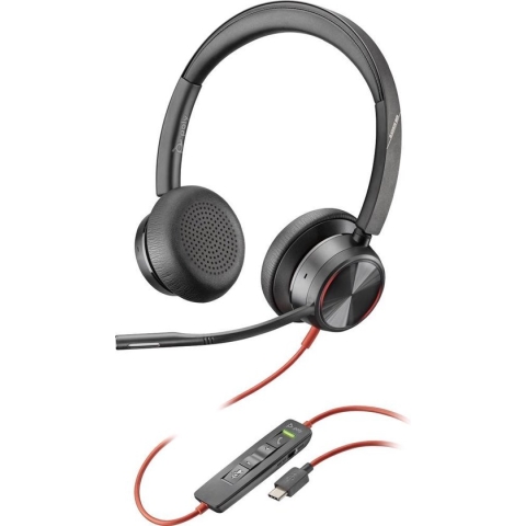 POLY Blackwire 8225 Headset USB-C Hoofdband Zwart