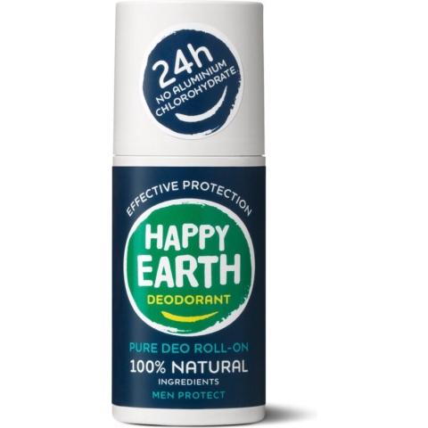 Happy Earth 100% Natuurlijke Deodorant Roll-On Men Protect 75 ml
