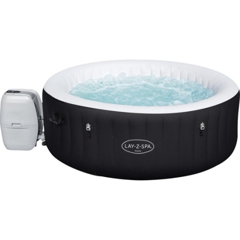 Bestway Lay-Z-spa Miami Opblaasbare Spa (2021) - Bubbelbad voor 4 personen - Incl Pomp en Afdekzeil - Ø 180x66 cm - Zwart