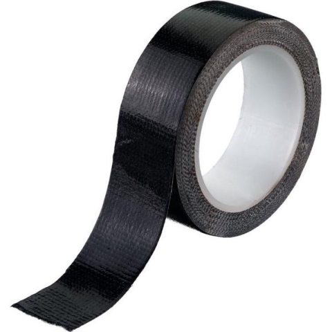 Deltafix ducttape zelfklevend textielband hq+ zwart 4 m x 19 mm