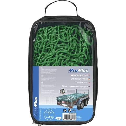 Pro Plus Aanhangernet - Aanhangwagennet - 1.50 x 2.20 meter - Elastisch Koord - Maas 45 x 45 mm