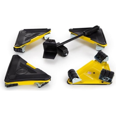 Toolland Meubeltransportset met 4 rolhoeken en hefboom, max. draagkracht 100 kg