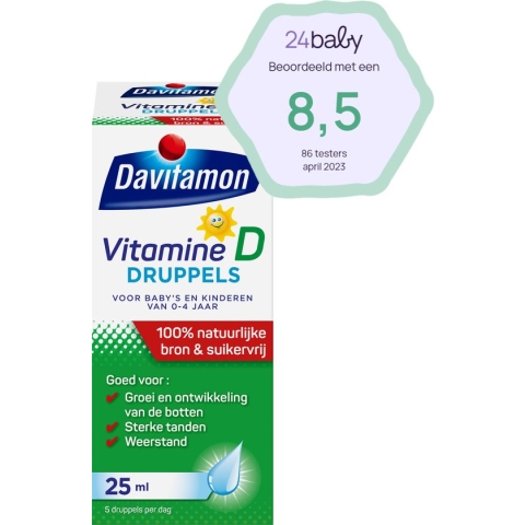Davitamon Vitamine D Druppels - Vitamine D olie voor baby’s en kinderen - met zonnebloemolie - 100% natuurlijk
