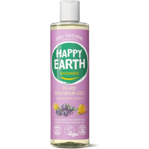 Happy Earth 100% Natuurlijke Douchegel Lavender Ylang 300 ml