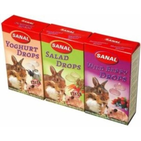 Sanal Knaagdier 3-Pack Drops Yogurt/Salad/Wild Berry 3x45 gr