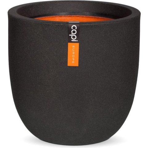 Capi Europe - Bloempot bol Smooth NL - 54x52 - Zwart - Opening Ø46 - Bloempot voor binnen en buiten - Levenslang garantie - Breukbestendig - 100% Recyclebaar - CO2 Neutraal geproduceerd - KBL935