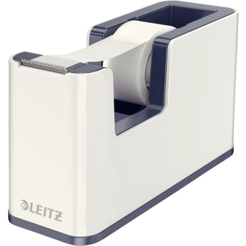 Leitz WOW Plakbandhouder - Inclusief 1 Rol Plakband - Grijs/Wit