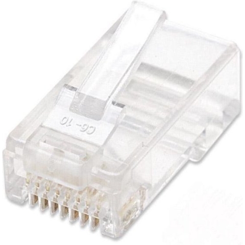 Intellinet Intellinet verpakking van 100 stuks Cat6 modulaire RJ45-stekkers UTP 2-voudige klem voor gevlochten draad 10