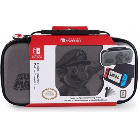 Game Traveler Nintendo Switch Case - Consolehoes - Super Mario - Grijs