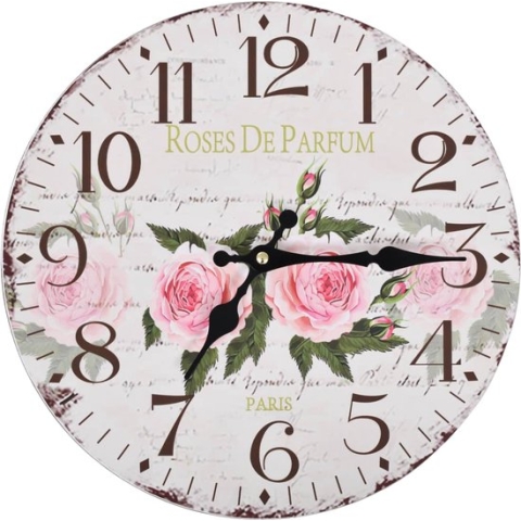 vidaXL-Wandklok-vintage-stijl-30-cm-bloemen