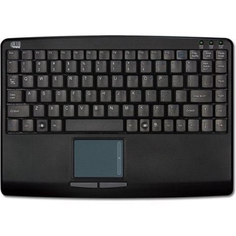 Compact toetsenbord met touchpad - mini medisch toetsenbord - Adesso AKB-410UB