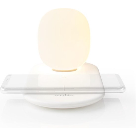 Nedis LED-Lamp met Draadloze Lader - Dimmer - Op Product - Qi - 10 W - Met dimfunctie - Warm Wit - 3000 K