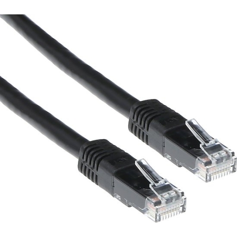 ACT Zwarte 10 meter U/UTP CAT6 patchkabel met RJ45 connectoren IB8910