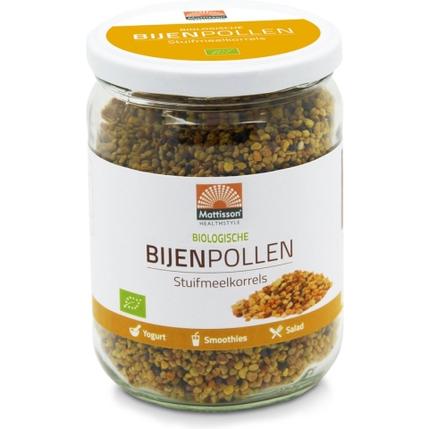 Mattisson Biologische Bijenpollen - Stuifmeelkorrels - Stuifmeel Pollen - Voedingssupplement Immuunsysteem, Cholesterolbalans en Antioxidant - 300 Gram