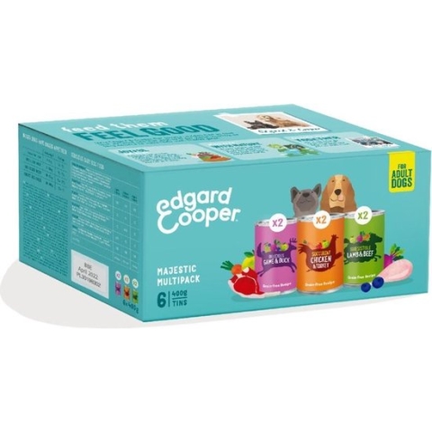 Edgard & Cooper Hondenvoer Multipack Kip - Wild - Lam 6 x 400 gr