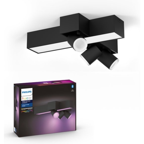 Philips Hue Centris Plafond Opbouwspot - White and Color Ambiance - GU10 - Zwart - 3 x 10,5W - Bluetooth