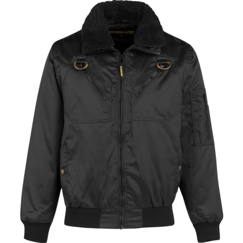STØRVIK Stockholm Pilotjack - 4 Seizoenen - Heren - Teddy - Maat 4XL - Zwart