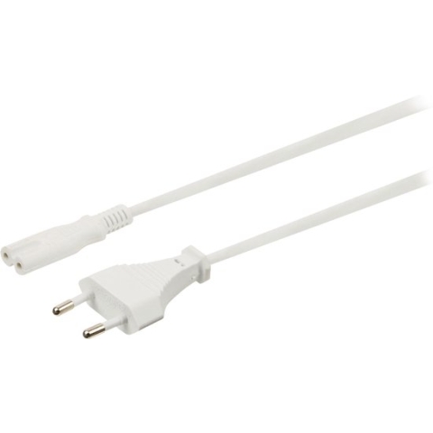 Cablexpert Stroomkabel met C7 / 8-vormige plug - wit - 1,5 meter