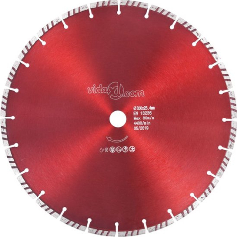 vidaXL Diamantzaagblad met turbo 350 mm staal