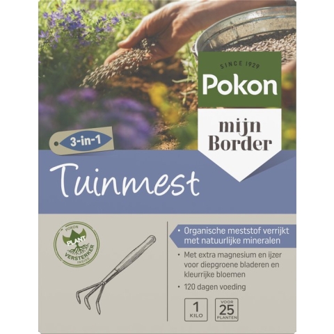Pokon Tuinmest - 1kg - Meststof - 3-in-1 werking