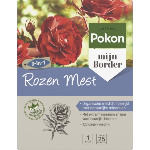 Pokon Rozen Mest - 1kg - Meststof - 3-in-1 werking