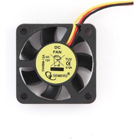 40x40x10mm kogellager DC fan, 12 V, 70 mm kabel