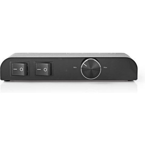 Speaker Control Box - 2 poort(en) - Banana - Luidspreker Impedantie: 4-16 Ohm - Maximale Belasting per Kanaal: 60 W - Volumebediening - Aluminium - Zwart