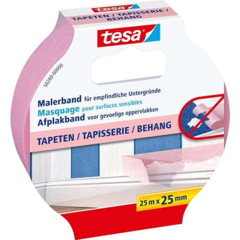 tesa Washi Sensitive Afplakband - 1 stuk - 1 x 25 mm - 25 m