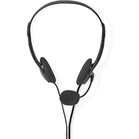 PC-Headset - On-Ear - Stereo - 2x 3.5 mm - Inklapbare Microfoon - Zwart