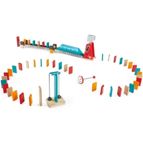 Hape Houten Dominospel Mighty Hammer 59-delig