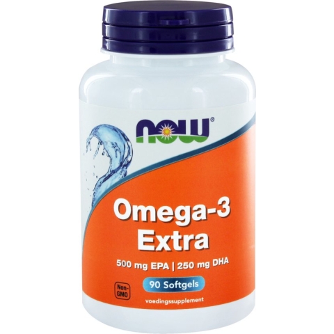 Now Foods - Omega-3 Extra - 1000 mg Zuivere Visolieconcentraat - 90 Softgels