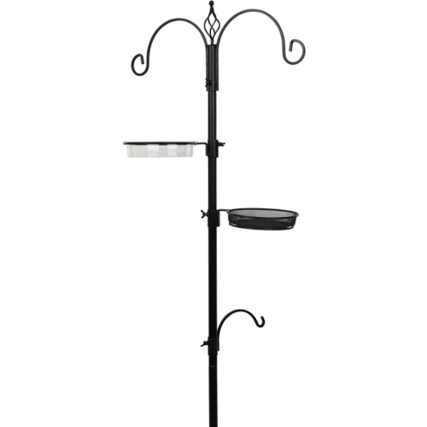Tuinplus - Vogel Voederhuis - Hout - Zwart