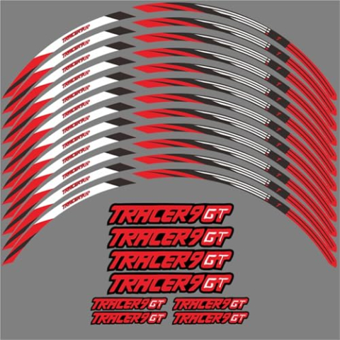 Velgstickers Voor Y&amaha Tracer 9 GT 2021-2023 17 Inch
