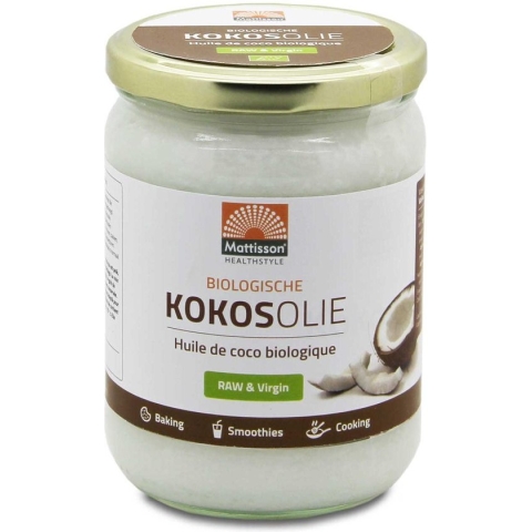 Mattisson Kokosolie Biologisch - Coconut Oil - Extra Virgin - 500 ml
