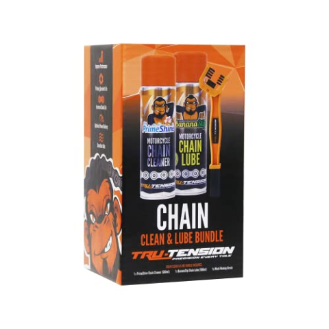 Tru Tension | Motorcycle Chain Clean & Lube Bundel | Motorgereedschap en Accessoires