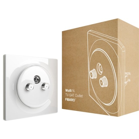 FIBARO Walli N TV-SAT Outlet - Wit - Klassiek basiselement
