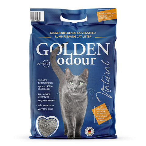 Pet Earth  - GOLDEN odour - Natural 14kg -  Premium Catlitter