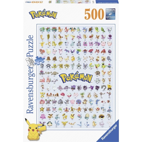 Ravensburger puzzel Eerste generatie Pokémon - 500 stukjes