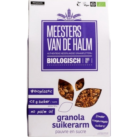 De halm Granola Suikerarm Bio 350 gr