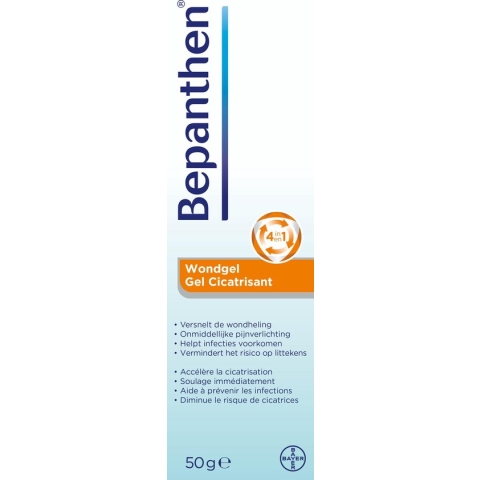 Bepanthen Wondgel - vegan hydrogel - behandeling van kleine wonden zoals snijwonden, schaafwonden of brandwonden - 50 gram