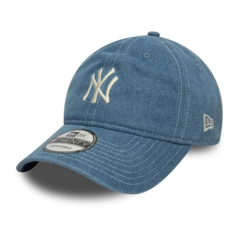 New Era Heren New York Yankees 9TWENTY Denim Baseball Cap - Medium Blue - OSFM