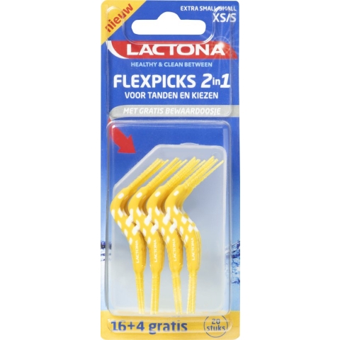 Lactona Ragers Flexpicks 2in1 XS/S - Tandenstoker - 20 stuks