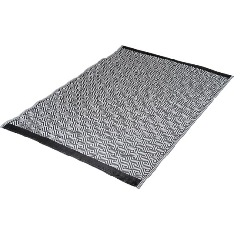 Bo-Camp Urban Outdoor - Kingston Beach Chill Mat - Tarp - 1.8x1.2 M - Zwart/Wit