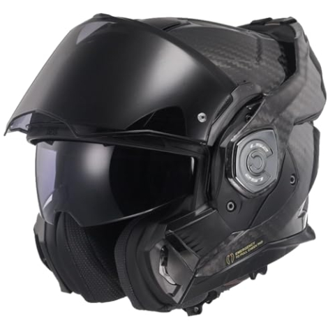 LS2, Motorcycle modular helmet ADVANT X Carbon black, XS