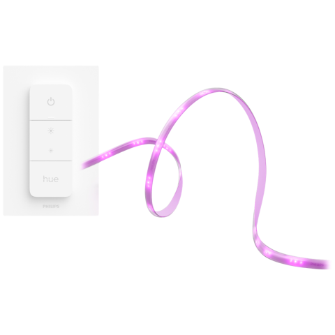 Philips Hue Solo Ledstrip - Wit En Gekleurd Licht 3m + Dimmer Switch Draadloze Schakelaar