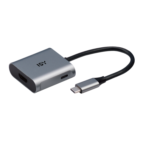 ISY Iad-1015-1 Usb-c Naar Hdmi-adapter Pd Adapter 12 Cm Zilver Aluminium