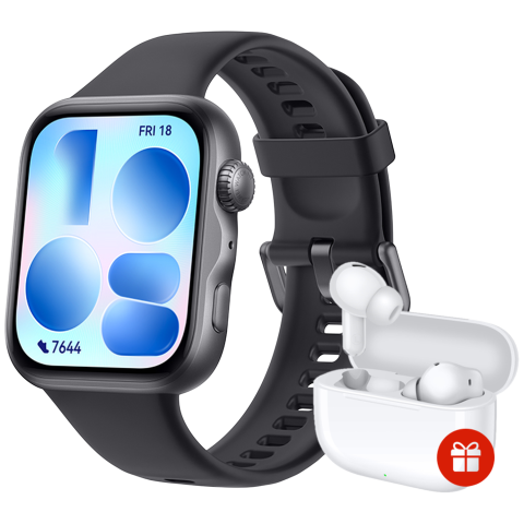 Huawei Watch Fit 5 Black + Freebuds Se4 Smartwatch Zwart