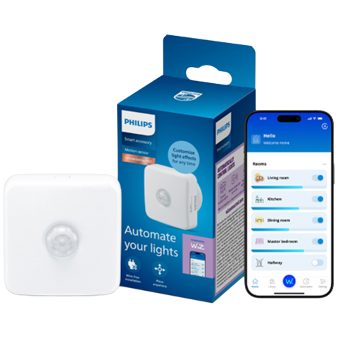 Philips Smart Lighting Smart Lighting - Batterij Werkt Met De WIZ App Wifi Slimme Bewegingssensor Wit